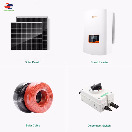 Sistema solar distribuido 30kw 40kw 50kw 60kw en la azotea comercial de la red